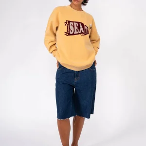 NEWTONE SWEATSHIRT ROLLER PRENNANT MUSTARD