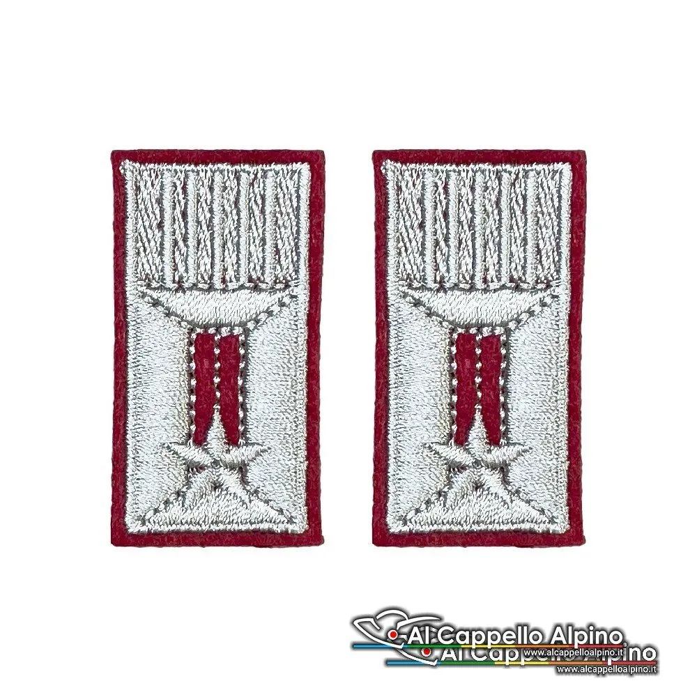 Alamari ACA Carabinieri Polo Tuta OP, ricamati a macchina, a velcro, 2,5×4,5 cm - immagine 2