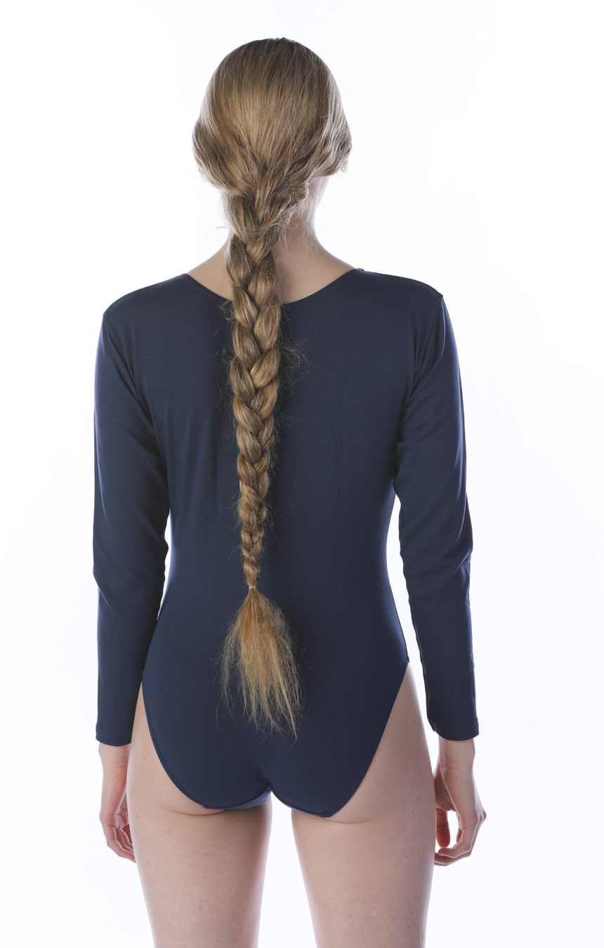 Body a manica lunga in cotone e modal - immagine 5