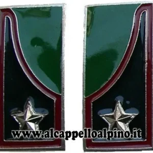 Mostrine Esercito Italiano Genio Pionieri Alpino, metallo, chiodo e morsetto