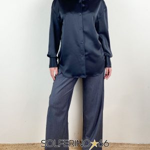 WEILI ZHENG CAMICIA SATIN BLACK