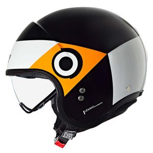 Nolan - N21 Casco Onirico Nero / Bianco / Arancione / Brillante