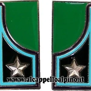 Mostrine FAV Amministrazione e Commissariato Alpini , metallo, aggancio pins