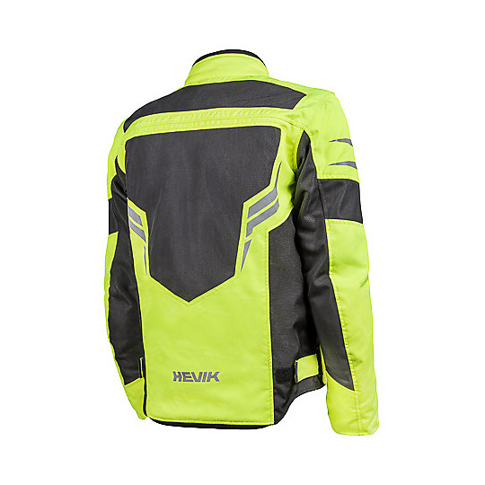 Giacca Moto In Tessuto Traforata Hevik IKARO Nero Giallo Fluo - immagine 3