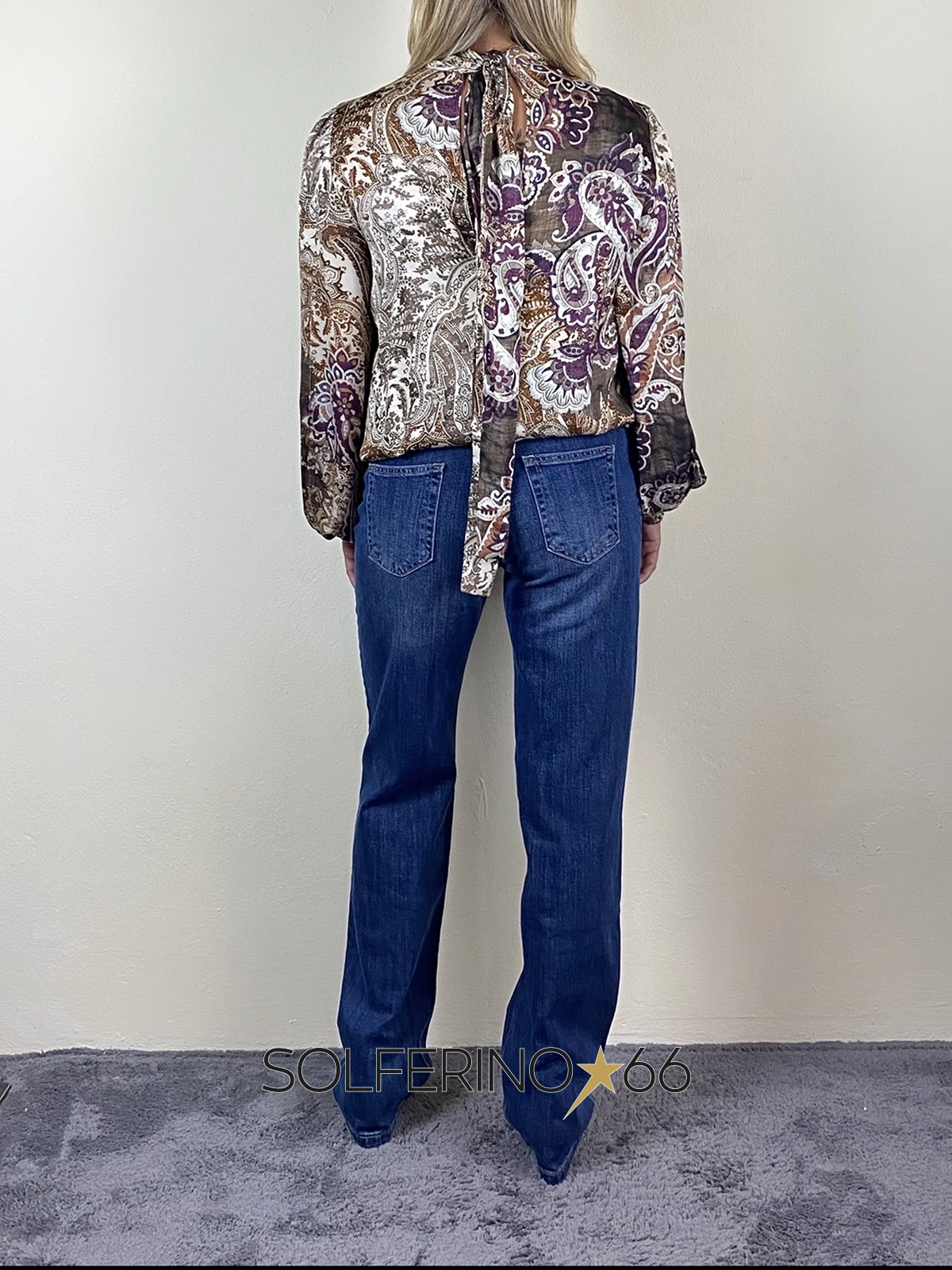 KONTATTO BLUSA FIOCCO DIETRO CACHEMIRE - immagine 3