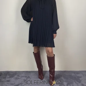 KONTATTO ABITO CORTO PLISSE’ NERO