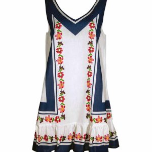 Abito corto Copricostume fiorato – Raffaela D’Angelo