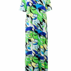 Abito lungo in fantasia colorata Verdissima