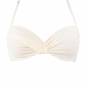 Bikini a balconcino con slip coulisse avorio Verdissima