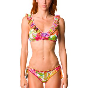 Bikini a bralette con slip laccetti Laetitia Beachwear