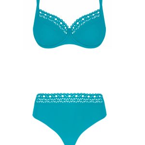 Bikini a balconcino turchese Ajouré – Lise Charmel