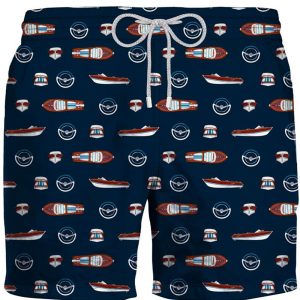 Boxer mare da uomo in fantasia motoscafo Zeybra