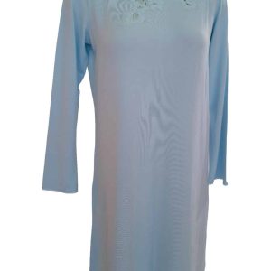 Camicia da notte Corta Modal Azzurra Pizzo – Paladini