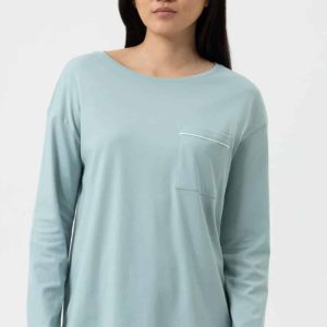 Maglia a manica lunga verde acqua Mey