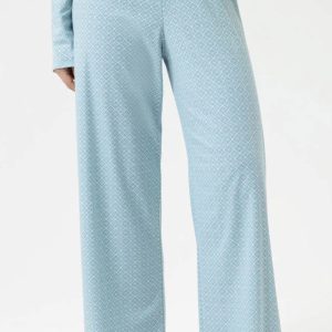 Pantalone verde acqua disegno cravatta Mey