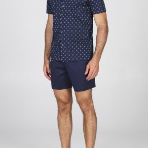 Pigiama Corto Uomo Blu Bottoni – Julipet