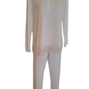 Pigiama Donna Serafino Avorio Pizzo – Paladini