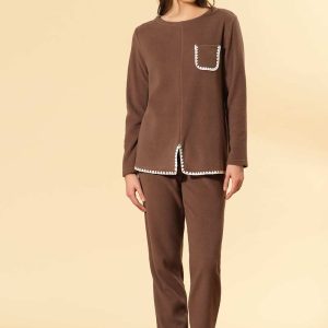 Pigiama a girocollo in pile Bisbigli