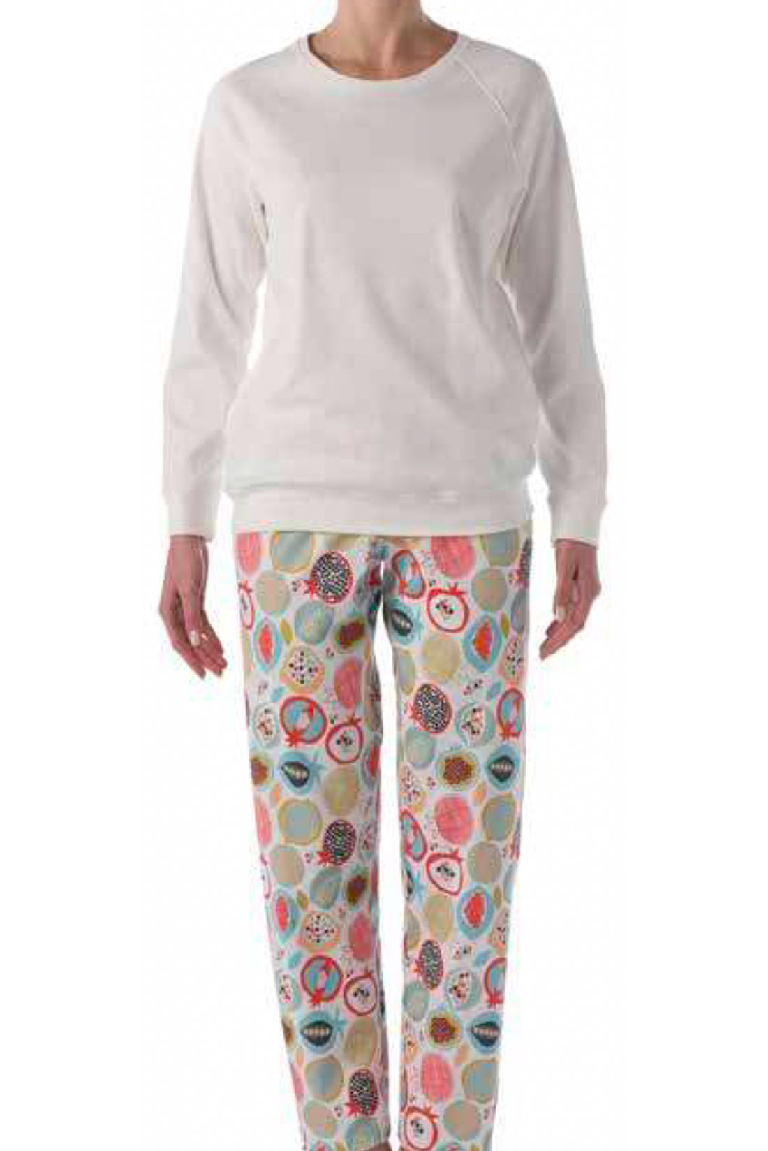 Pigiama a girocollo in fantasia agrumi Jaloe