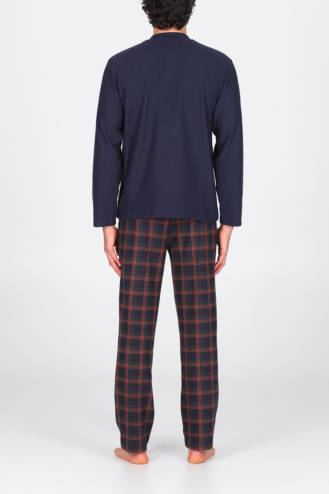 Pigiama a serafino scozzese Girona Julipet - immagine 3