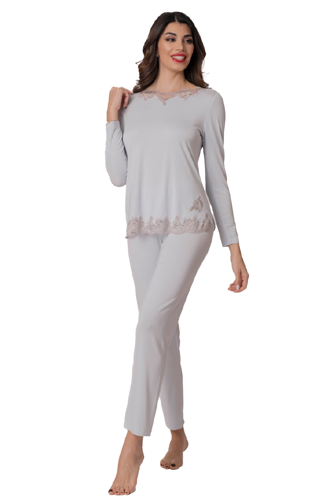 Pigiama in Modal con Pizzo – Abbiati Private Label