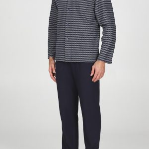 Pigiama tutto aperto fantasia geometrica Novara Julipet