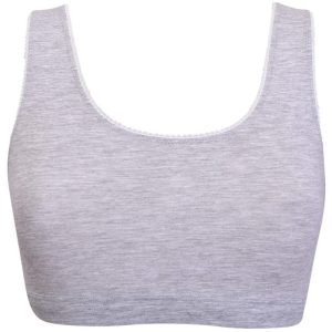 Bralette grigia senza ferretto in cotone Verdissima