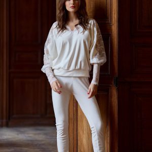 Tuta in ciniglia con pizzo Vivianne Marjolaine