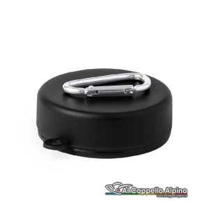 Bicchiere pieghevole MK Jado con moschettone, 100%  polipropilene riciclato, 220 ml, 9×6,8 cm