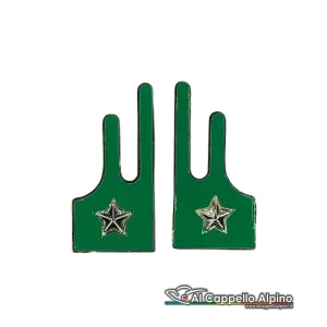 Mostrine Esercito Italiano Alpini Fanteria, metallo, chiodo e morsetto