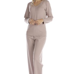 Pigiama in cotone modal con scollo a V