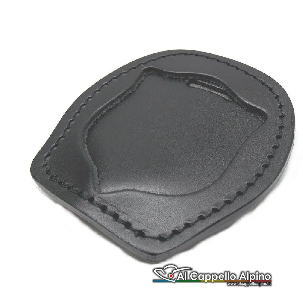 Porta placca Vega Holster Polizia di Stato (senza placca), cuoio, aggancio clip, 8×9 cm - immagine 3
