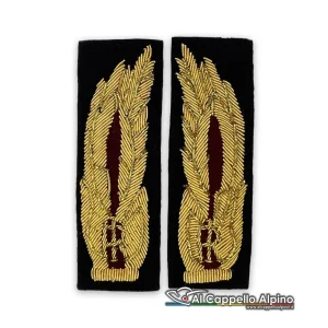 Alamari FAV Polizia di Stato Sostituto Commissario, ricamati a mano, 11,5×4 cm circa