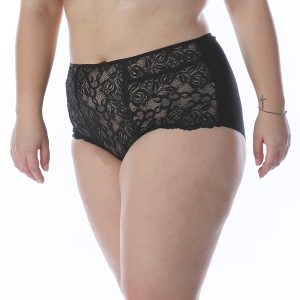 Slip alto in pizzo e cotone Taglie Comode