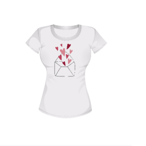 t-shirt donna Be My Valentino love