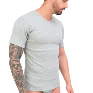 T-shirt in puro cotone a costina