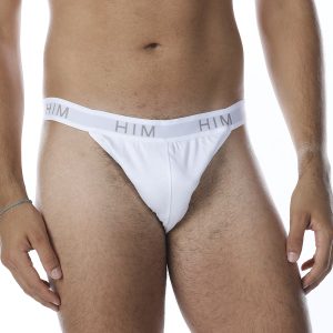 Tanga in puro cotone con elastico esterno